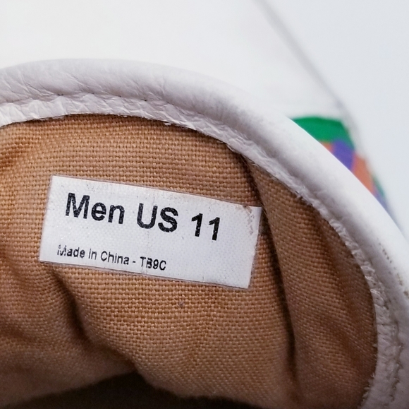 Vans Old Skool Leather Custom Painted Lace Up Sneakers, Size 11 - Picture 15 of 16